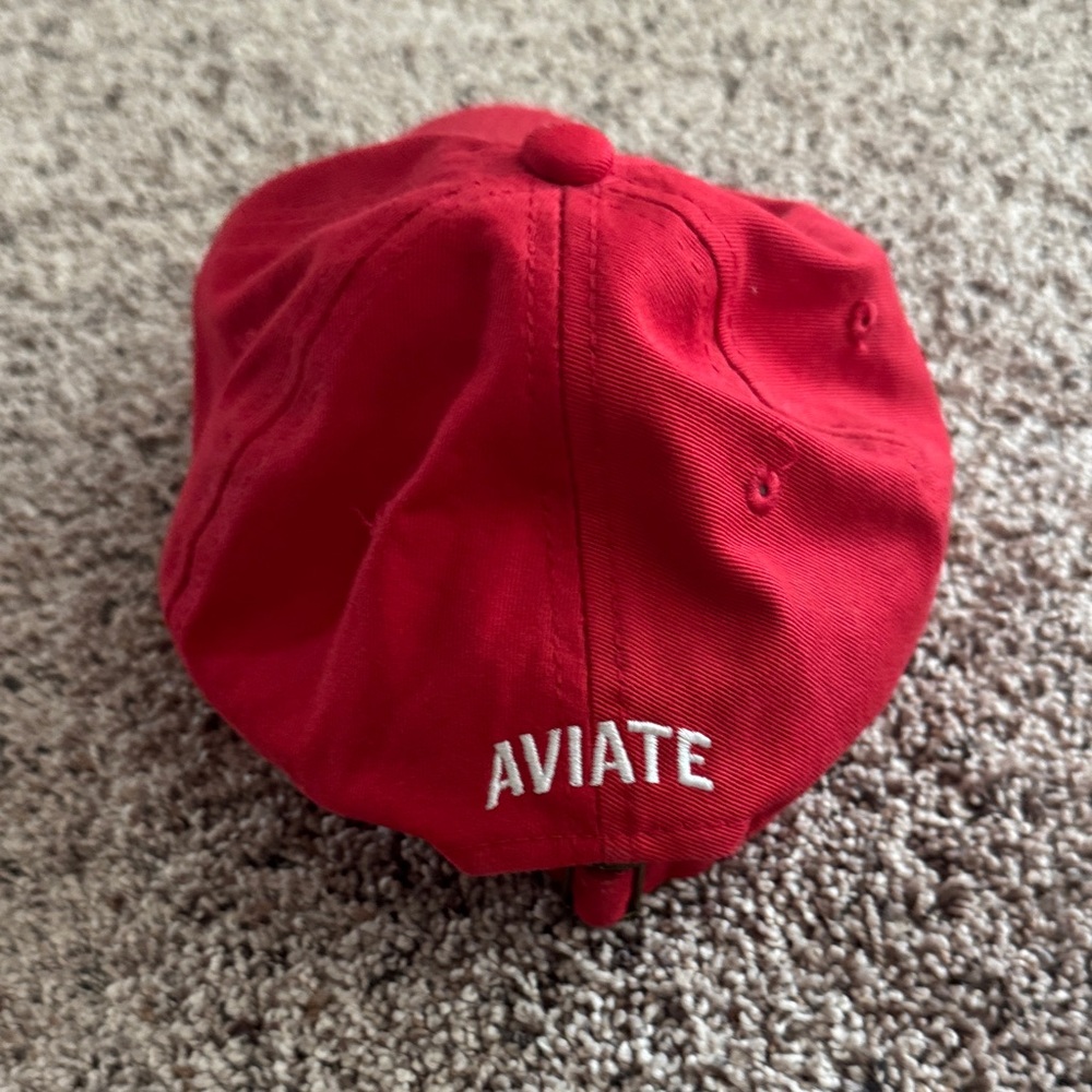 Red ATL Embroidered Baseball Cap - Picture 4 of 4